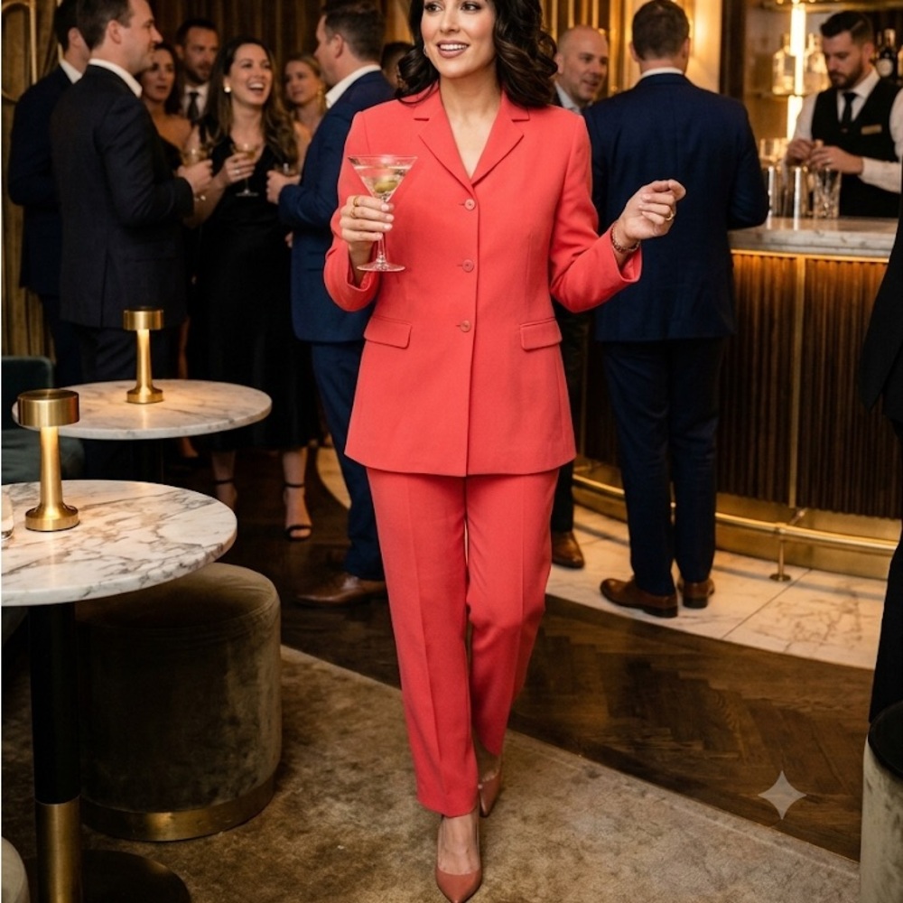 Josephine Chaus Silk 2-Piece Pantsuit, Size 8/10